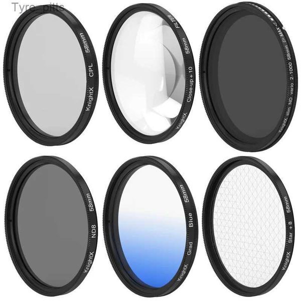 Filtri KnightX FLD UV CPL ND Polarizzazione stellare Filtro obiettivo fotocamera Canon Sy Nikon 52mm 58mm 67mm Photo d5500 2000d 1200d 60d 50d SetL2403