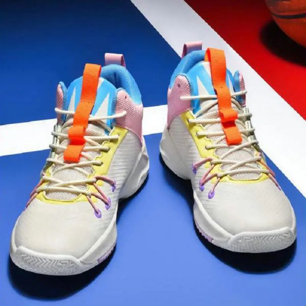 Ayakkabı Erkek ve Kadın Basketbol Ayakkabıları Sonbahar ve Kış Hightop Çift Eğitim Spor Ayakkabıları Gençler Büyük Boy Beton Botlar