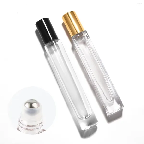 Бутылки для хранения 100 шт. 10 мл Стеклянный ролик для эфирного масла с металлическими шариками Духи Бальзамы для губ Рулон на бутылке SN1099