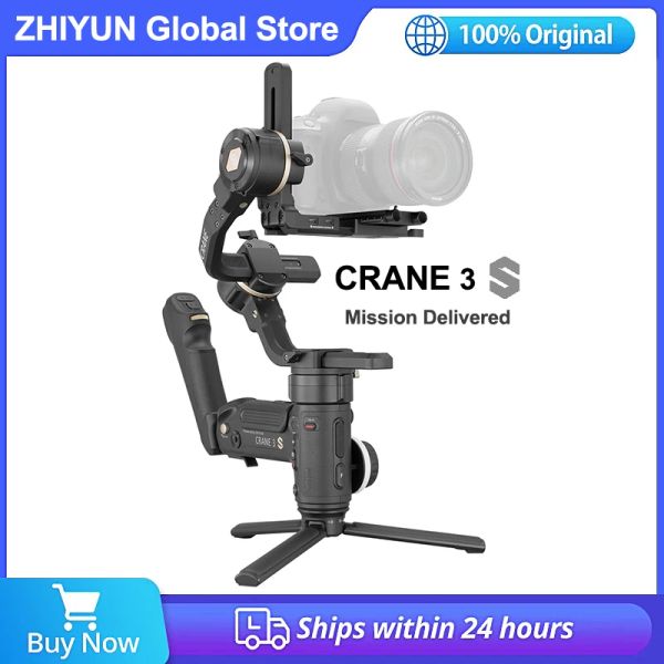 Heads Zhiyun CRANE 3S 3axis Handheld Gimbal Camera Stabilizer Support 6.5KG DSLR Camcorder Câmeras de vídeo para Nikon Canon