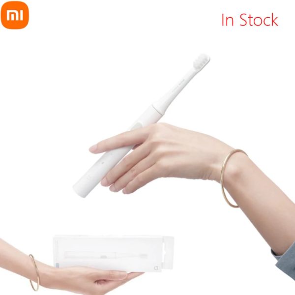 Stokta Kontrol Xiaomi Mijia T100 MI Akıllı Elektrikli Diş Fırçası 30 Gün Son Makine 46G Twospeed Temizleme Modu Aile En İyi Hediye