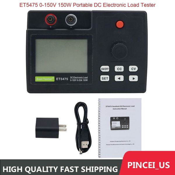 ET5475 0-150 V 150 W tragbarer elektronischer DC-Lasttester, stufenloser Servolasttester