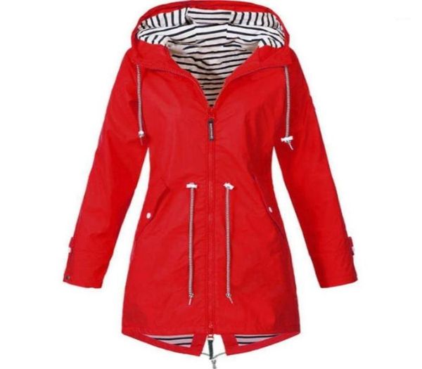 S5XL Windjacke Mantel Frauen Regen Jacke Outdoor Wasserdicht Mit Kapuze Regenmantel Frühling Herbst Solide Grund Jacke Plus Größe138828808588585