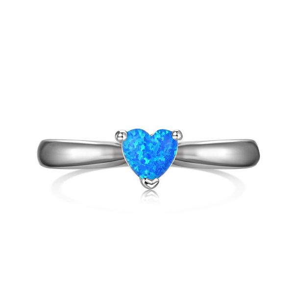 anelli di design di lusso con cuore blu per le donne festa in argento sterling 925 gemma sintetica anello di amore gioielli da donna abbigliamento quotidiano da viaggio spiaggia amico confezione regalo taglia 6-9