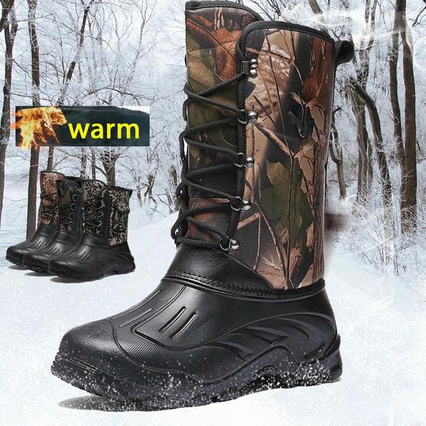 Sapatos de fitness tamanho 39-46 inverno homens ao ar livre acampamento caminhadas táticas de pesca caça escalada antiderrapante impermeável térmica masculino botas femininas