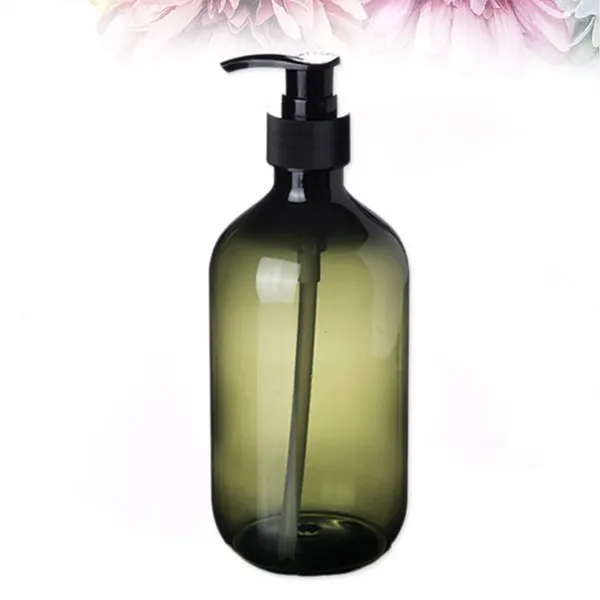 Bottiglie di stoccaggio Flacone vuoto per shampoo da 300 ml Pompa versatile opaca Contenitore per lozione antigoccia Dispenser di sapone per le mani(Verde)