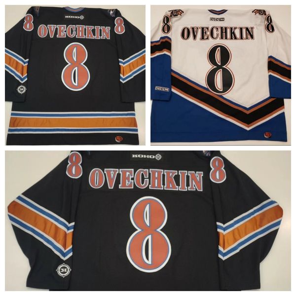 Maglia da hockey personalizzata Alex Ovechkin 2024 Maglia koho cucita bianca nera Personalizzata Qualsiasi nome qualsiasi numero Inviaci un messaggio