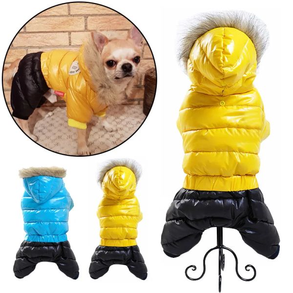 Jacken Winter-Kleidung für große Hunde, verdickte warme Jacke für große Hunde, wasserdicht, weiches Fell, Kapuzenpullover, Haustierjacke, Bulldogge, Mops, Mäntel, Haustierkleidung