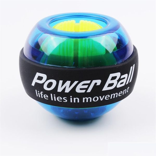 Power Polsini Arcobaleno Led Palla muscolare Allenatore da polso Rilassamento Giroscopio Powerball Giroscopio Esercitatore per braccia Rinforzo Attrezzature per il fitness Y200 Dhlzd