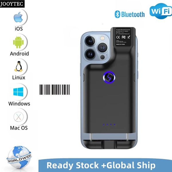 JOOYTEC Bluetooth 1D Laser-Barcode-Scanner, Handy-Lesegerät mit hinterem Clip, universell, 240318