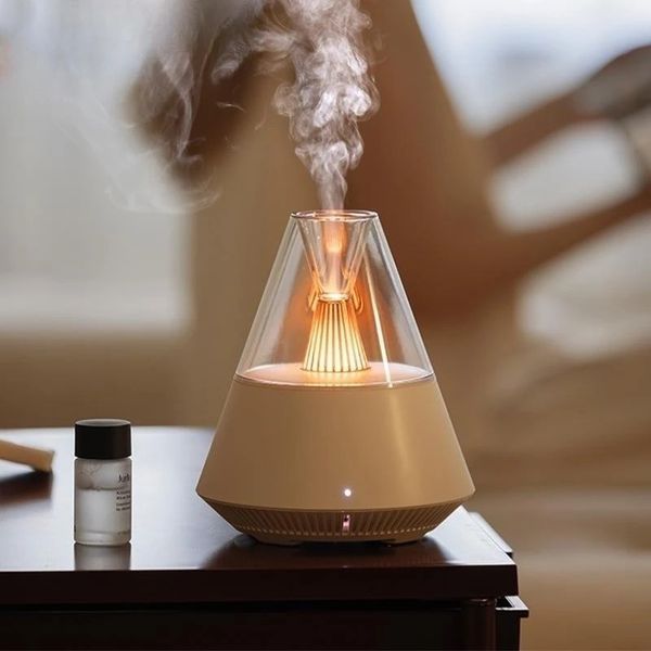 Diffusore di aromaterapia USB da 150 ml Umidificatore d'aria Diffusore di olio essenziale con telecomando con luce notturna calda Umidificatore di aromi domestici 240322