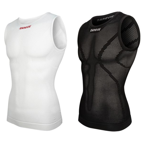 Darevie camada base de ciclismo camisa arrastão masculina ciclismo apertado respirável suor absorver ciclismo roupa interior sem mangas camada base de bicicleta 240313