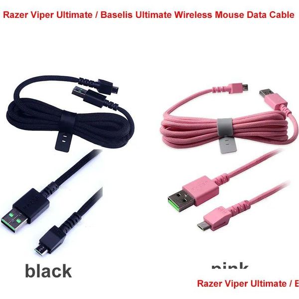 Razer Viper için Fareler Viper Timate Kablosuz Oyun Fare Prov2 Basilis Naga USB Veri Şarj Parçaları Damla Teslimat Bilgisayarları Ağ Keyboa Otlyc