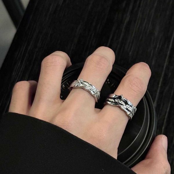 Кольцо Dark Wind Starlight для мужчин и женщин с уникальным дизайном Простое и легкое роскошное кольцо Холодный и элегантный стиль Открытое кольцо High Sense