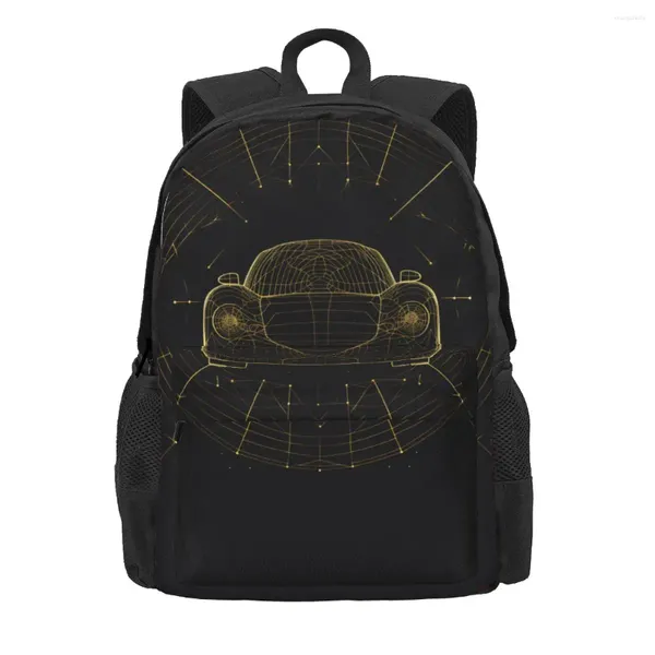 Zaino Super Sports Car Arte minimalista Astro Geometria Zaini Kawaii Studenti Università Borse da scuola morbide Zaino personalizzato