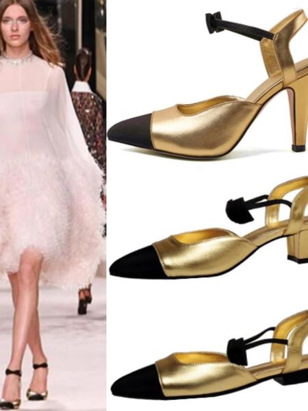 Kleid Schuhe Sommer Echtes Leder Spleißen Master Qualität Mode Vielseitige Schleife Sandalen Für Frauen