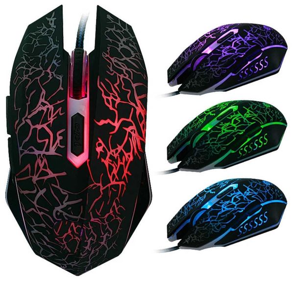 Bunte LED-Computer-Gaming-Maus, professionelles, ultrapräzises Spiel für Dota 2 LOL Gamer, 2400 DPI USB-Kabelmaus z5