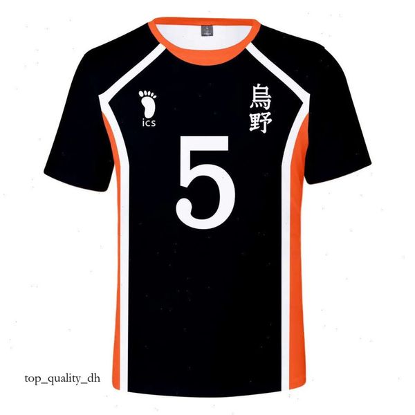 Camiseta Haikyuu Voleibol Mens Camisetas M Uniforme Roupas de Treinamento Homens Mulheres Camiseta Adultos Verão Casual Curto 728