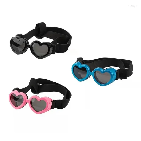 Occhiali per animali pieghevoli per abbigliamento per cani Protezione per gli occhi sugli sport sulla neve con cinturino regolabile
