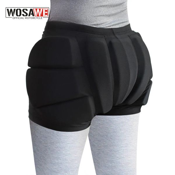 Shorts wosawe patinação shorts snowboard esqui hip almofada proteção engrenagem eva ciclismo esqui esportes rolo shorts para meninos meninas das mulheres dos homens