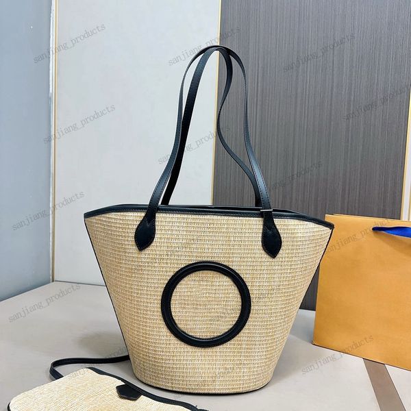 Sacos de praia Designer de moda sacos de palha clássico sacos de corrente totes bolsas femininas marca tote saco de compras bolsa de alta qualidade sacos tecidos natural rattan sacos de ombro