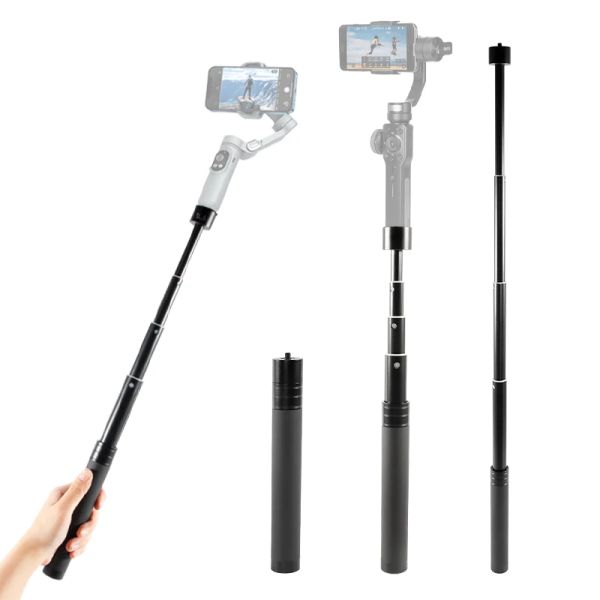 Teste Asta di Prolunga Pole Selfie Stick Per Dji Om 5 Osmo Mobile 5 4 3 Gimbal Camera FeiYu Zhiyun Smooth Moza Mini isteady Accessori