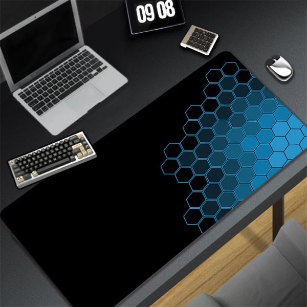 Almofadas geométricas acessórios de jogos mousepad computador portátil gamer estendido mouse tapetes grande anime mouse pad borracha teclados tapete de mesa