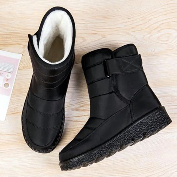 Stiefel Winterstiefel Frauen Nicht -Schlupf -wasserdichte Schneestiefel Plattform Schuhe für Frauen hell warme Knöchelstiefel Baumwolle gepolstert Schuh Botas Mujer