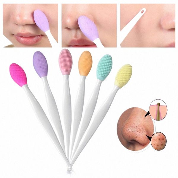 Hot 1pc Weiche Hand Silice Gesichtspflege Saubere Bürste Peeling Mitesser Entfernung Gesichts Reinigung Massage Pinsel Make-Up Werkzeuge W3Jl #