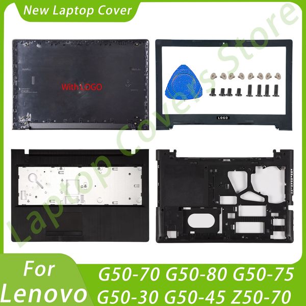 Parte per Lenovo G50-70 G50-80 G50-75 G50-30 G50-45 Z50-70 LCD Cover posteriore Cornice anteriore Custodia per laptop Custodia in argento di ricambio 240307