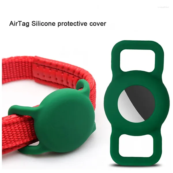 Abbigliamento per cani Accessori per collare per gatti Custodia protettiva per supporto per anello per animali domestici compatibile con Airtag GPS Tracker Protezione in silicone Air Tag