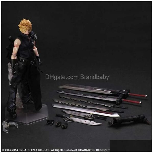 Novità Giochi Costumi mascotte Gioca Arts Kai Cloud Final Fantasy Figure Strife Sephiroth Squall Leonhart Action Figures Model Toy 28Cm Dhag0