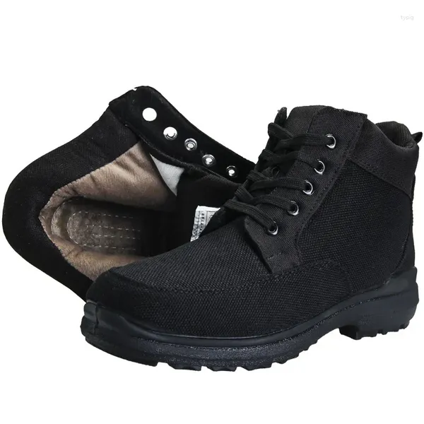 Sapatos de fitness inverno à prova frio botas quentes à prova dwaterproof água lona vamp algodão acolchoado forro ao ar livre tático caminhadas acampamento escalada unisex