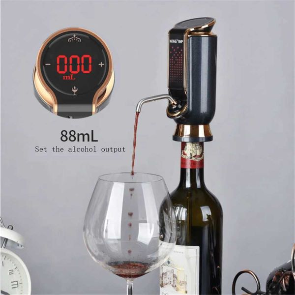 Барные инструменты Электрический графин для красного вина с зарядкой через USB Автоматический быстрый аэратор для вина Вакуумный сохраняющий свежесть 10 дней Диспенсер для виски Сидр для вина 24322