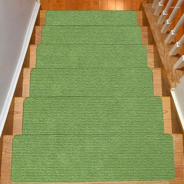 Tapetes tapete de escada auto-adesivo tapetes passo escada não deslizamento almofada proteção almofadas segurança para casa casa decoração criativa