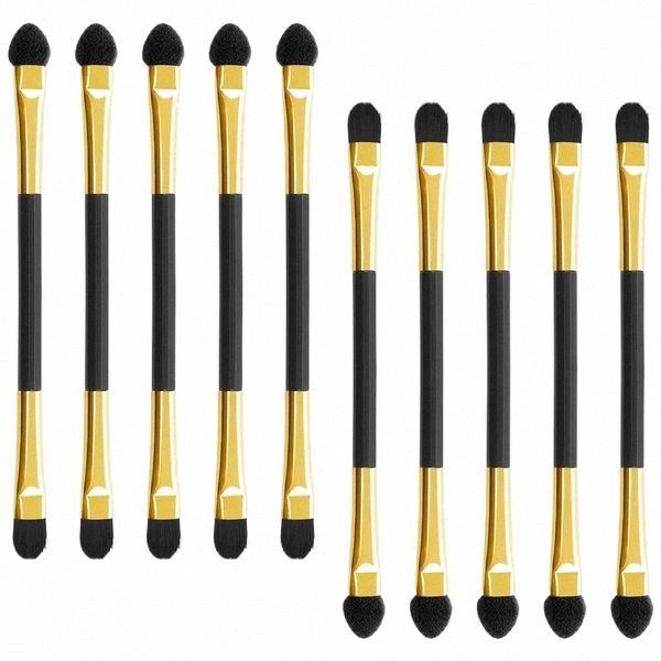 10pcs utile strumento di trucco labbra sopracciglio eyeliner applicatore doppia testa Spge Stick ombretto pennello N7nQ #