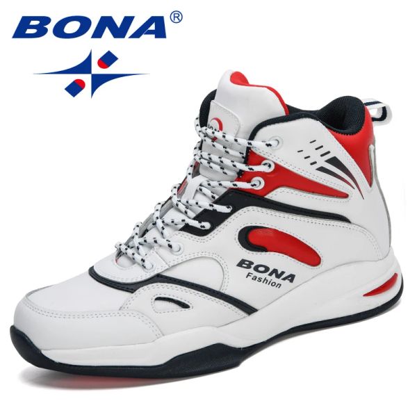 Sapatos Bona Novos sapatos de basquete de chegada masculino masculino tênis da moda Man Zapatos Hombre ao ar livre Masculino Masculino