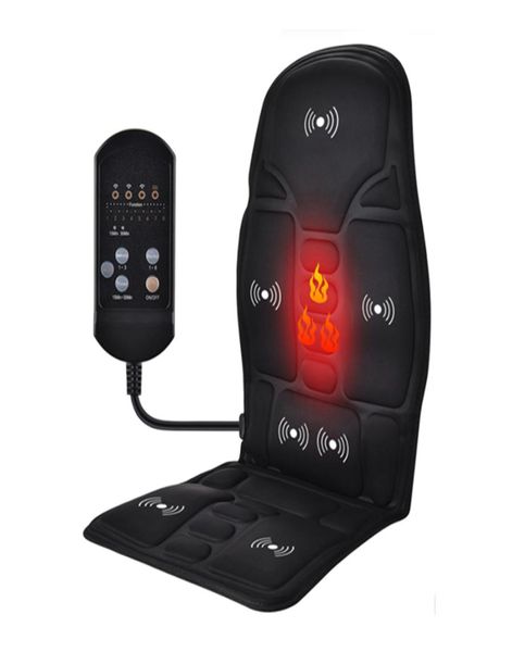 Intelligente Geräte Elektrische Massage Stuhl Pad Nacken Rücken Massage Kissen Therapie Heizung Vibrator Sitz Hause Auto Büro Lenden Taille Schmerzen9934775