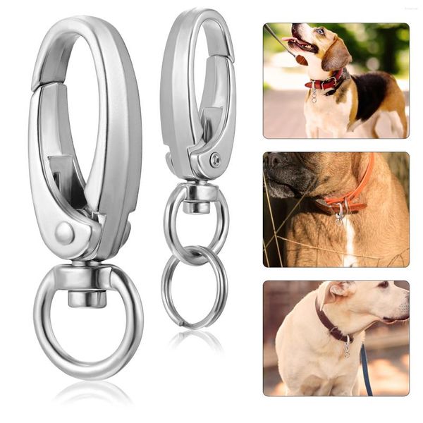 Morsetti per etichette per bottoni per abbigliamento per cani Clip in metallo Accessori per collari in acciaio inossidabile Porta nome per animali domestici in lega di zinco