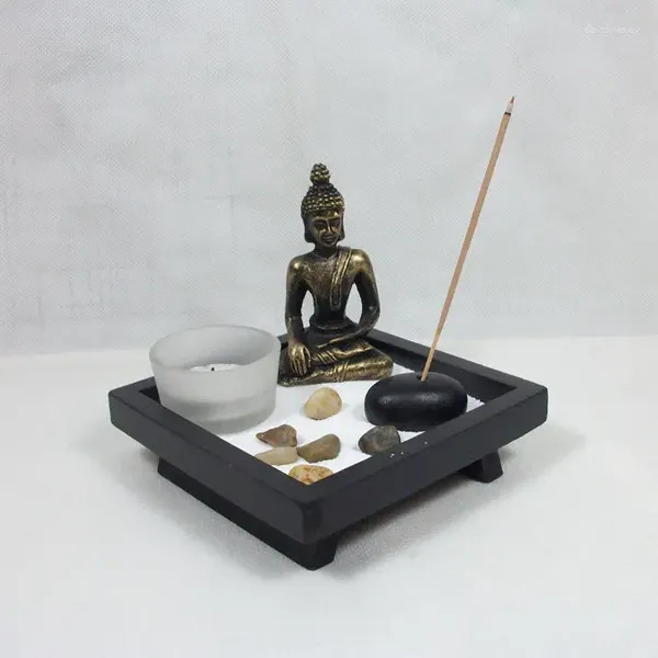 Portacandele Zen Buddha cinese in resina porta fragranze per la casa, candeliere, decorazione artigianale