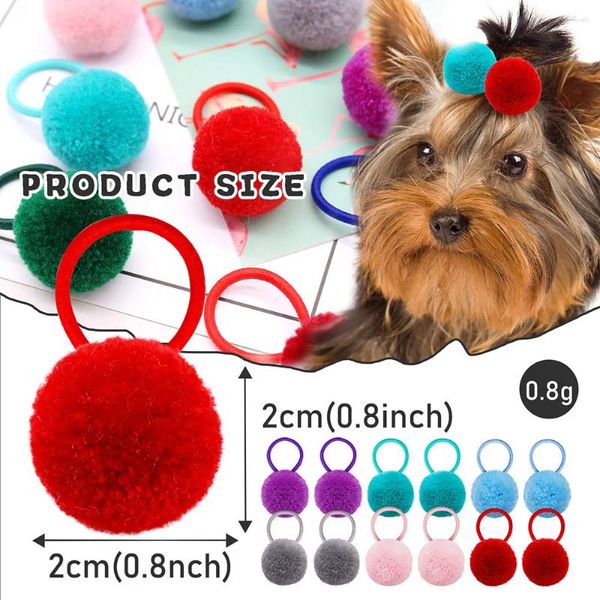 Cuci per capelli di abbigliamento per cani per accessori a sfere colorati per gatti per animali domestici piccoli simpatici toelettatura