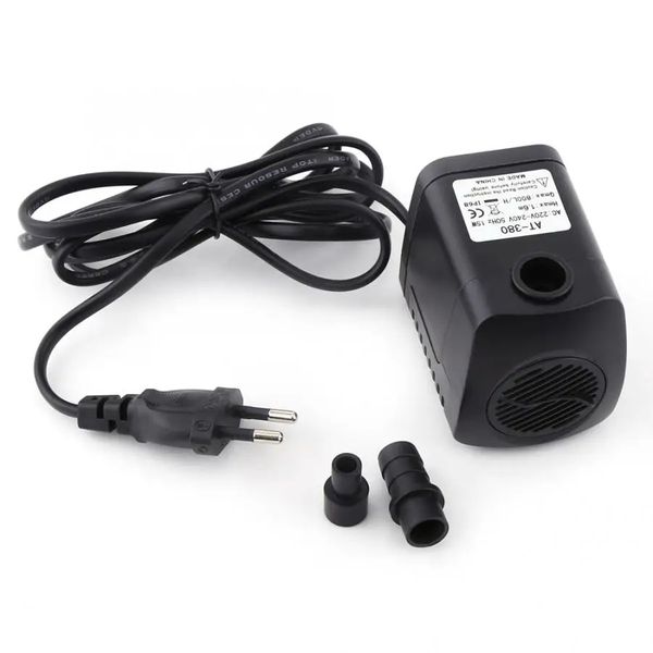 1pc bombas de água de plástico 220v 15w 800l/h fonte ar tanque peixes aquário bomba submersível preto 240308