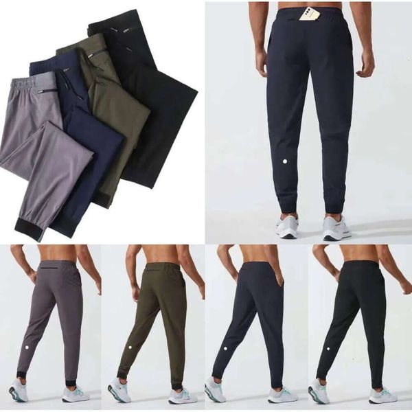 2024 lululemenI Womens LL Herren Jogger Lange Hosen Sport Yoga Outfit Schnell Trocknend Kordelzug Gym Taschen Jogginghose Hosen Herren Casual Elastische Taille Fiess Alle Arten h6