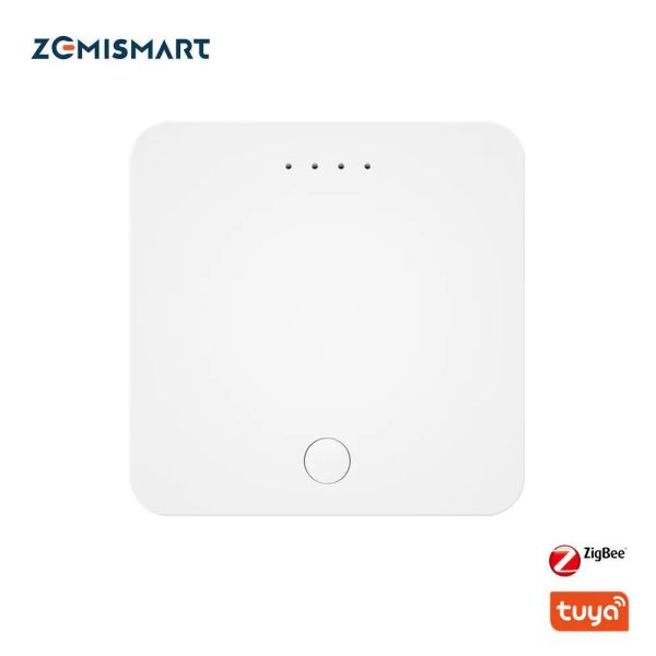 Controllo Zemismart Tuya Zigbee 3.0 Hub Zigbee Gateway Smart Home Bridge con presa cavo di rete Connessione cablata Controllo vita intelligente