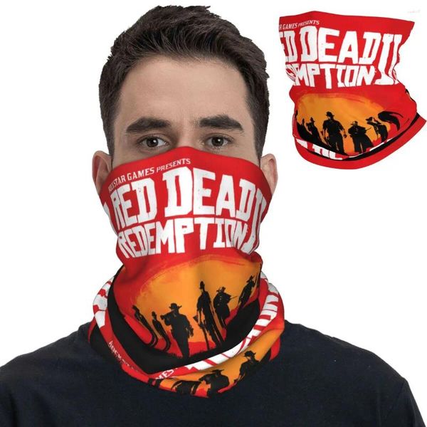 Lenços Red Dead Redemption 2 RDR2 Bandana Neck Cover US West Cowboy Máscara Cachecol Multi-Uso Balaclava Pesca Homens Mulheres Adulto À Prova de Vento