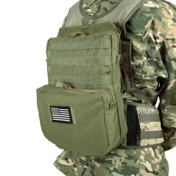 Bolsas Molle Tactical Backpack Vest Expansion Pack Acessórios de caça ao ar livre Pous