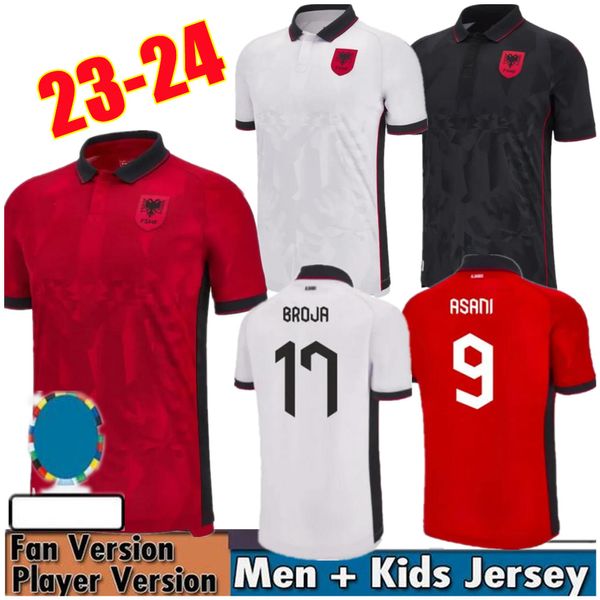 23 24 Albânia camisas de futebol UZUNI N.BAJRAMI ASLLANI Team Kristjan Asllani Marash 2023 2024 Home Away Terceiro Kumbulla Myrto Nedim Bajrami novo esporte masculino camisa de futebol