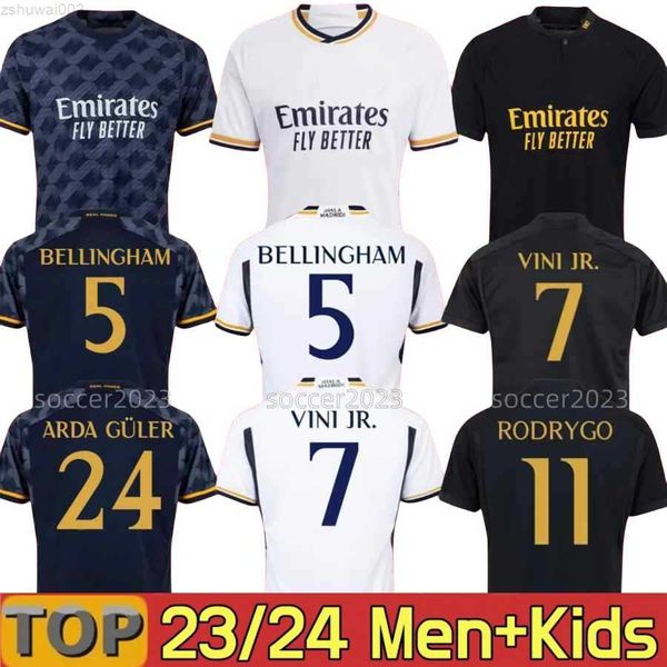 23/24 Camisetas Real Madrid Futbol Formaları Bellingham Rey Kids Kit kalecisi futbol gömlek futbol vini jr Benzema Şampiyonu Özel 2023 2024 Oyuncu