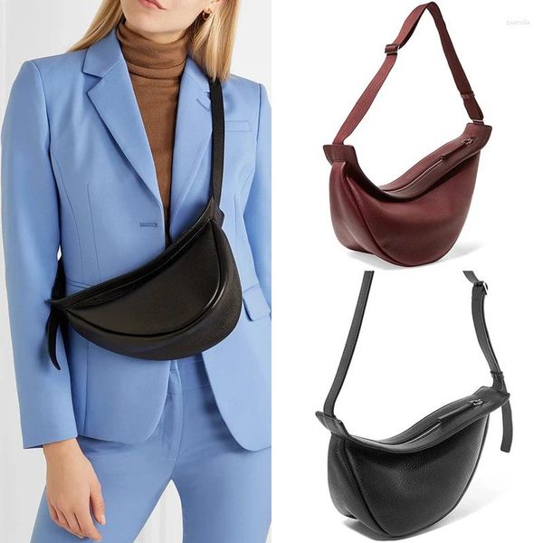 Umhängetaschen stilvolle Frauen Crossbody Tasche Schwarze Hobo -Leder -Handtaschen für Designerin Brust weibliche Bolsas