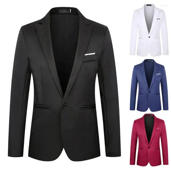 Herrenanzüge Klassische Business Blazer Outwear Unique schneidende trendige Revers Slim Hochzeitsanzug Mantel Männer All-Match